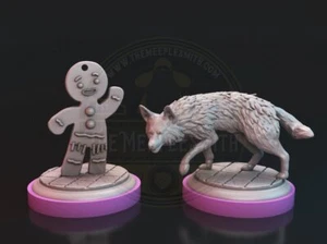 Gingerbreadman & The Fox miniatures for tabletop, boardgame, Unmatched, etc. - Picture 1 of 6