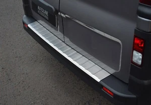 Rear Bumper Protector Guard Brushed Steel To Fit Nissan Primastar (2022+) - Picture 1 of 5