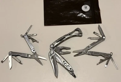 LEATHERMAN SKELETOOL MULTI TOOL AND 2 MICRA Mini Tools 3 Pc Lot S25 - Image 1 of 4