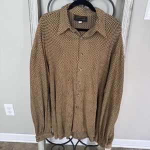 James Lord United Garment Group Brown Textured Men’s Shirt Size XL - Picture 1 of 10
