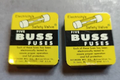 Lote NOS de 10 Fusíveis Vintage BUSSMAN BUSS SFE 30 2 Latas Deslizantes de 5 Cada 30 Amperes - Imagem 1 de 3