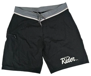 Pantalones Cortos Burnside Para Hombre Negros Doom Rider Logo Cremallera Bolsillo Talla 36 - Imagen 1 de 14