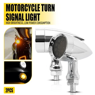 Luz intermitente LED cromada para motocicleta Honda Shadow VLX 600 VT600C Foto 1 de 4