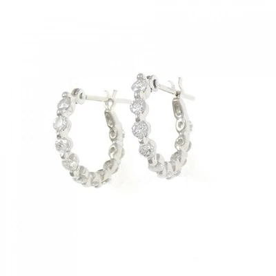 Подлинный PT900 бриллиант серьги 0.50CT #230-000-166-8963 - Изображение 1 из 4