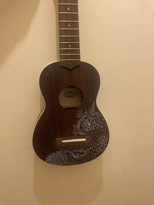 Dark Brown Ukelele, Comes With Strings, Hand crafted Design - Image 1 of 2