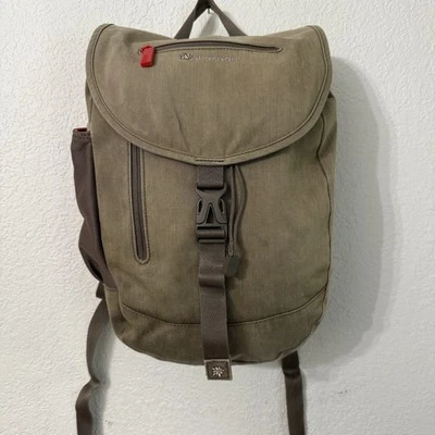 Sherpani Oli Backpack Medium Beige/Olive Drawstring Travel School Laptop Sleeve - Image 1 of 4