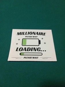 ¡Pegatina motivacional colorida mentalidad dinero carga millonaria! 3,5 x 2,9 - Imagen 1 de 1