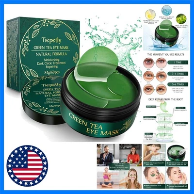 Under Eye Masks with Collagen, Green Tea Eye Patches for Dark Circles and Puf... - Изображение 1 из 4
