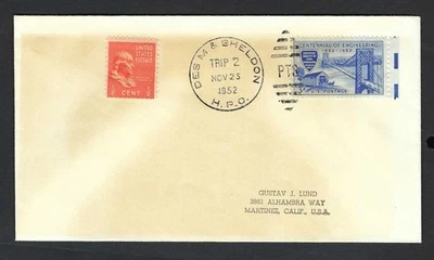 Highway Post Office HPO - Des Moines and Sheldon Iowa - Trip 2 - 1952 - Nov 25 - Image 1 of 2