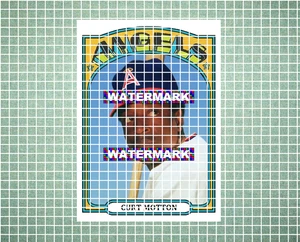 Curt Motton California Angels 1972 Style Custom Baseball Art Card - Picture 1 of 2
