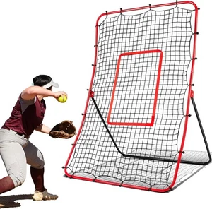 Baseball Rebounder Netz Pitchback Netz, Winkel verstellbar Pitch Trainer simulieren Gro - Bild 1 von 8