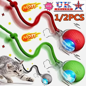 Automatic Rolling Ball Smart Pet Toy Electric Self-Moving Cat Dog Kitten Game UK - Picture 1 of 10