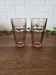 2er Set Libbey Glass Company Gibraltar Rosa/Pflaume 6,25" Becher Kühler Gläser - Bild 1 von 3