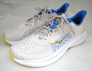 Scarpe comode da corsa uomo HOKA ONE ONE Mach 6 bianco blu giallo taglia 11 D - Foto 1 di 11