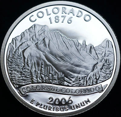 2006 S Colorado Mint Silver Proof ~ Statehood Washington Quarter from Proof Set  - Image 1 of 2