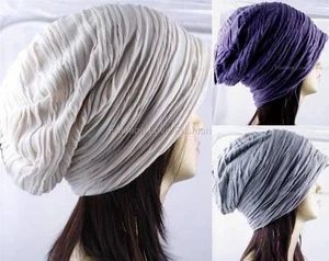 1 confezione cappello berretto invernale da donna berretto pieghevole morbido morbido berretto oversize - Foto 1 di 12