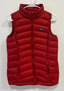 Patagonia Goose Down Sweater Puffer Vest Red Size Girls XL 14 - Picture 1 of 6