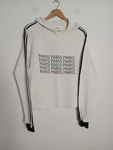 BA&SH Paris Hoodie Womens S Small Size 1 Cream French Terry Sweater Logo Jumper - Picture 1 of 14