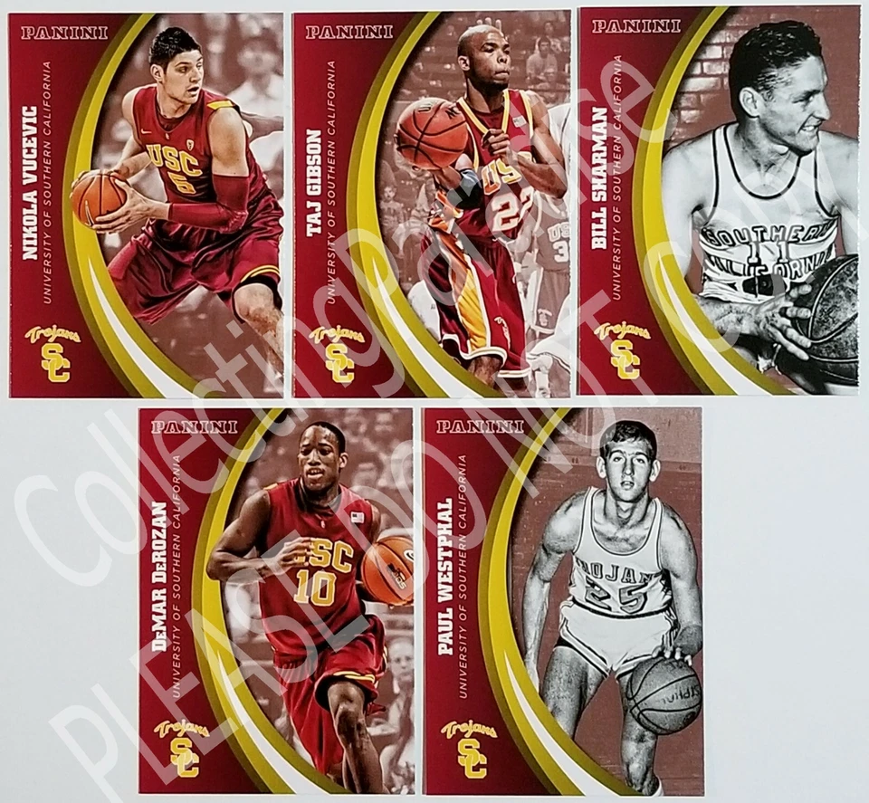 2015 Panini USC Trojans 77 Card Set BILL SHARMAN NIKOLA VUCEVIC DEMAR DEROZAN - Image 1 of 4