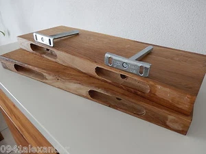 2 uds tablero de pared de roble salvaje tablero de madera maciza estante tablero de estantería borde de árbol - Imagen 1 de 11