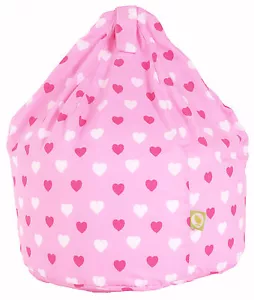 Bolso de frijoles grande/adulto adolescente rosa corazones con frijoles por frijoles perezosos - Imagen 1 de 1