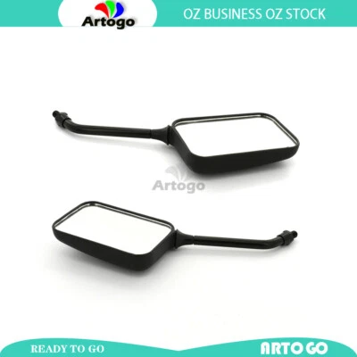 Espejo retrovisor de vástago largo izquierdo + derecho compatible con Suzuki GS450EX 1980 1981 1982 Foto 1 de 4