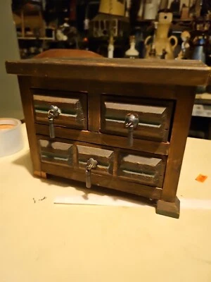 Vintage Salesman Sample 8.5×8 Bureau Dresser 3 Drawer - Image 1 of 4