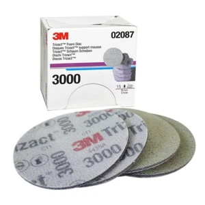 3M Trizact Hookit 3 Inch P3000 Grit Foam Disc 02087 15 Pads/Pack - Bild 1 von 5