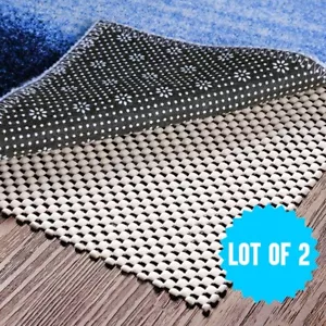 3'x5' Non Slip Area Rug Pad Gripper for Area Rugs and Hardwood Floors Lot of 2 - Picture 1 of 6