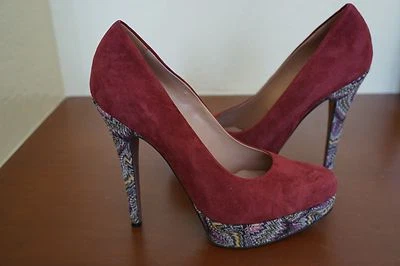 Zapatos de salón Missoni de plataforma de gamuza con ribete tejido (talla 37) Foto 1 de 4