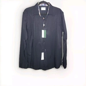T-FUSION Men's Shirt Large 16-16 1/2 34/35 Button Down Montee Holland Floral NWT - Picture 1 of 11