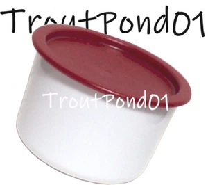 Bote Tupperware 2 1/2 c Topper A Vintage Passion Red Seal Hecho en EE. UU. Nuevo - Imagen 1 de 4