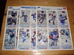 imperforate DETROIT LIONS 1993 FLEER GAMEDAY 18 card set BARRY SANDERS mint FB - Picture 1 of 7