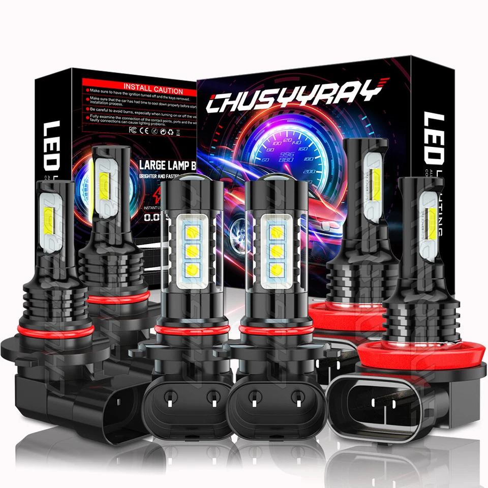 Faro LED alto/bajo para Toyota Tundra Combo 2007-2013 6x 6500K + bombillas antiniebla Foto 1 de 4