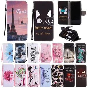 Magnetic Pattern Leather Wallet Stand Case Cover For Samsung Galaxy S8 S9 Note 9 - Picture 1 of 17