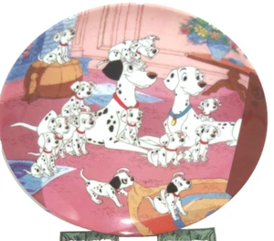 Disney 101 Dalmatiner Sammelteller Uhr Hund Welpe Bradford Exchange Vintage - Bild 1 von 3