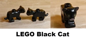 LEGO Black Cat Kitten Panther Cub Baby Lion Tendi Pink Nose Green Eyes Burmese - Picture 1 of 2