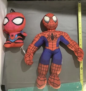 Marvel BENDABLE SPIDER-MAN 12" Plush STUFFED ANIMAL TOY + Bonus Little One - Picture 1 of 2