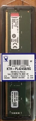 Kingston 8GB DDR4-2400 ECC REG 1RX8 CL17 Server Memory KTH-PL4248/8G - Image 1 of 2