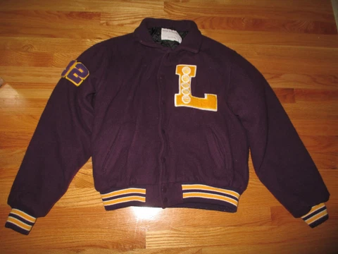Forum MAGIC JOHNSON No. 32 Varsity Lettered Wool Basketball (MED) Jacket  LAKERS Cover