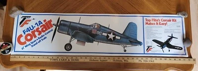 VINTAGE 1978 TOP FLITE Poster F4U-1A Corsair Kit RC MODEL AIRPLANE #RC-21 - Image 1 of 4