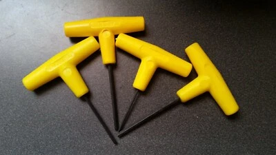 NOS KENNAMETAL USA made 4 pc T-handle set, 5/64, 7/64, 9/64, 5/32 hex - Image 1 of 4