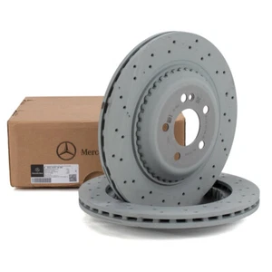 Mercedes-Benz Genuine AMG Brake Discs Pair Rear Vented Fits S-Class C217 W222 - Picture 1 of 15