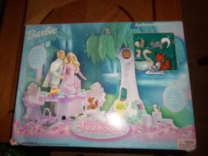 NEW Barbie of Swan Lake Enchanted Forest Playset w 6 Animal Friends 2003 Mattel - Picture 1 of 9