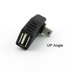 1pcs 90 Degree Up Angle USB 5-Pin B Male to USB 2.0 A Female OTG Host Adapter - Picture 1 of 7