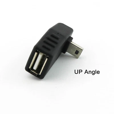 1pcs 90 Degree Up Angle  USB 5-Pin B Male to USB 2.0 A Female OTG Host Adapter - Image 1 of 4