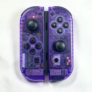 Never Drift Hall Effect Clear Purple Nintendo Switch JoyCons OEM Authentic - Picture 1 of 9