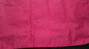 Fabric Timeless Roses of Bright Maroon on a Black/Bright Maroon Stripe $5.95/Yd - Picture 1 of 1