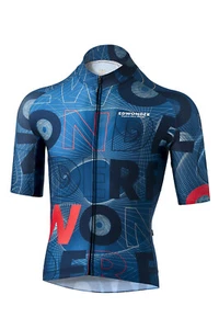 Camiseta deportiva de ciclismo EdWonder Wonderfool Infinite para hombre (azul mate) - Imagen 1 de 9