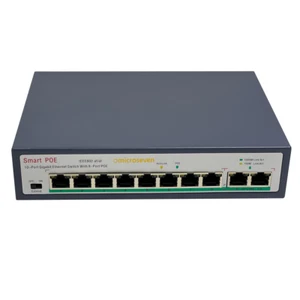 Microseven 8 POE Ports-100Mbps+2 Uplink ports-1000Mbps 120W Unmanaged PoE Switch - Picture 1 of 2